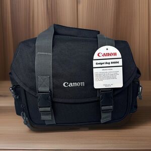 NWT Canon Gadget Bag 300DG for SLR Cameras and Lenses Black Strap Compartments